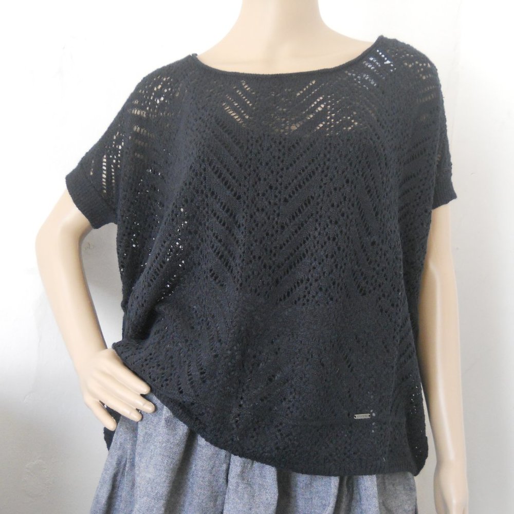 Hollister Tee Top, Lacy Knit, XS/S, Beachy-Tee